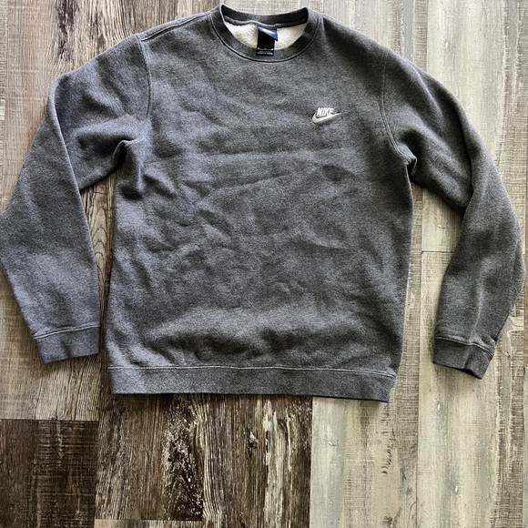 Nike Sweaters - Nike Gray Crewneck Sweater with Iconic Swoosh Size Medium